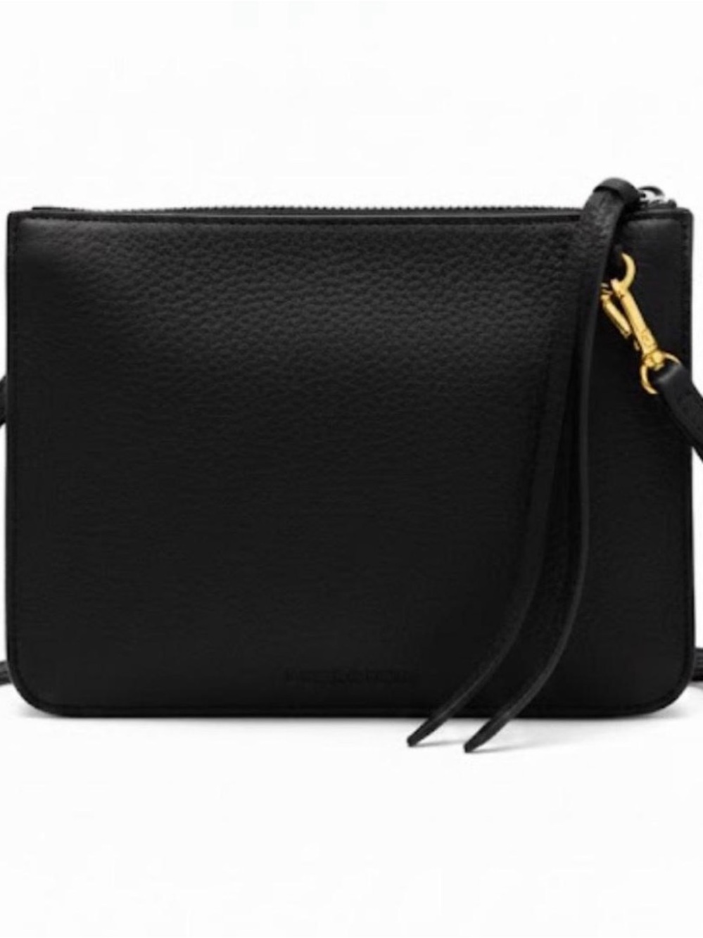 Vince Camuto Black Leather Crossbody with Gold Hardware